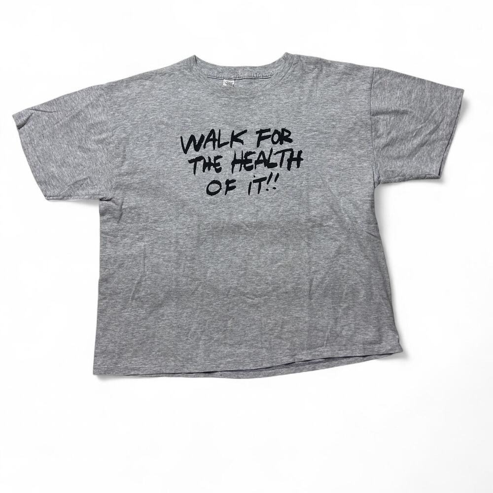 Walk for the Health of It Danskin Exercise T-shirt Vintage 80s L/XL